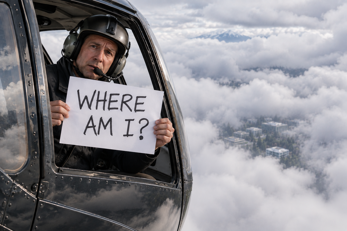 Clouds seen from above, illustrating the Microsoft helicopter story.